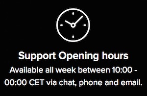 support opening hours